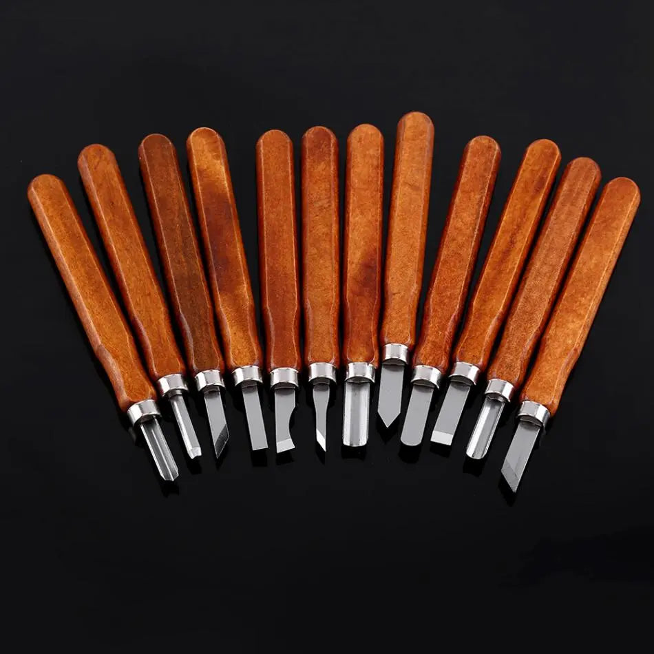 KD New 12pcs Wood Carving Chisels Tools Wood Carving for Woodworking