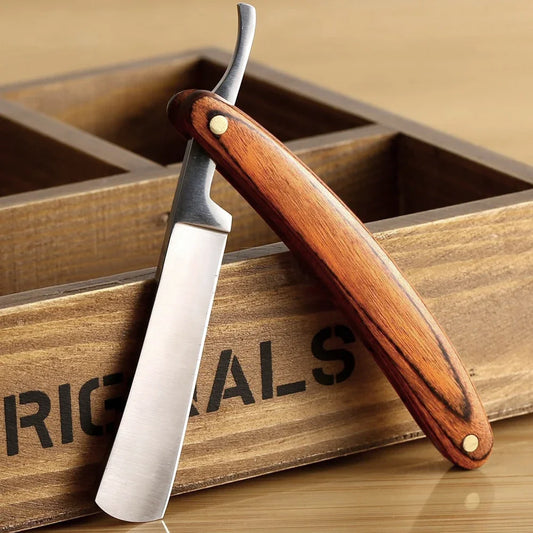 KD Folding With Wood Handle Old Shaving Knife