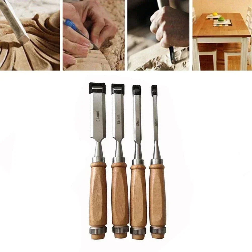 KD Woodworking Knife Chisel Joinery Wood Set Carpentry Flat Woodcut Half Gouge Tool