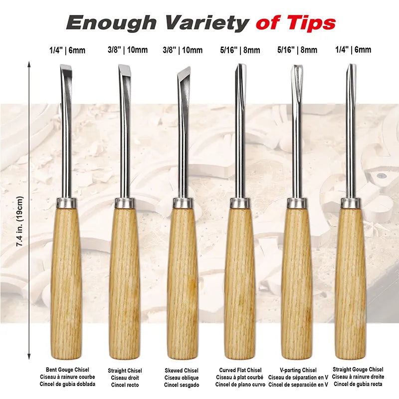 KD Dry Hand Wood Carving Tools, Graver Chisel Kit
