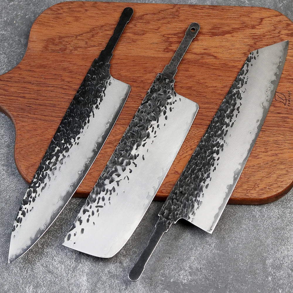 KD Handmade Knife Blade DIY Kitchen Knife Blank High Carbon Steel