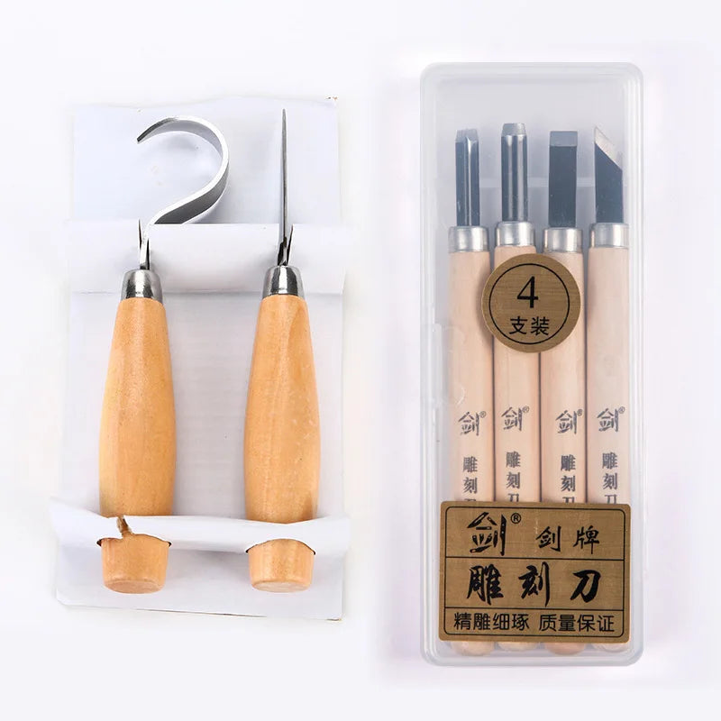 KD Wood Carving Knife Tools Chisel Woodworking Cutter Hand Tool Set