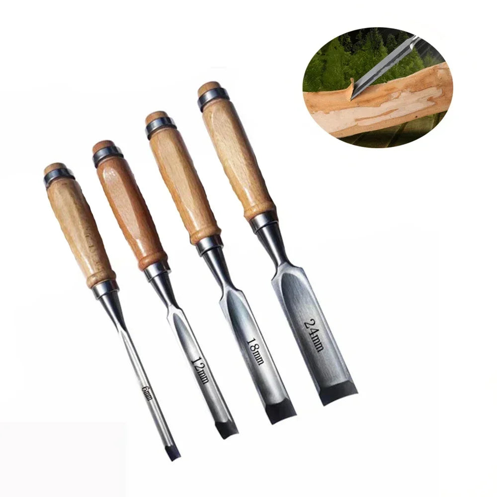 KD Woodworking Knife Chisel Joinery Wood Set Carpentry Flat Woodcut Half Gouge Tool