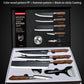 Knives Set 6 PCS Knife With Scissors Amp Ceramic Peeler Chef Slicer Nakiri Paring Knife Gift Case