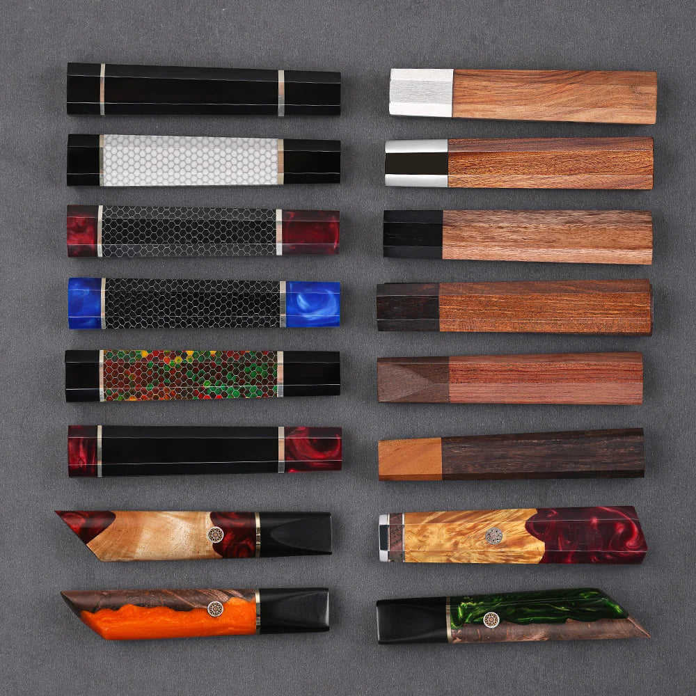 KD DIY Octagonal Handles and Damascus Steel Kiritsuke Chef Knife Blades