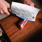 KD Hammer Pattern Forging Stainless Steel Knife Sharp Bone Cutting Vegetable Meat Kitchen Axe Knife