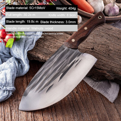 Traditional Handmade Forged Kitchen Knife Hammer Stainless Steel Chopper Knives