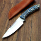 KD High Carbon Steel Hunting Bushcraft Knife with Leather Sheath