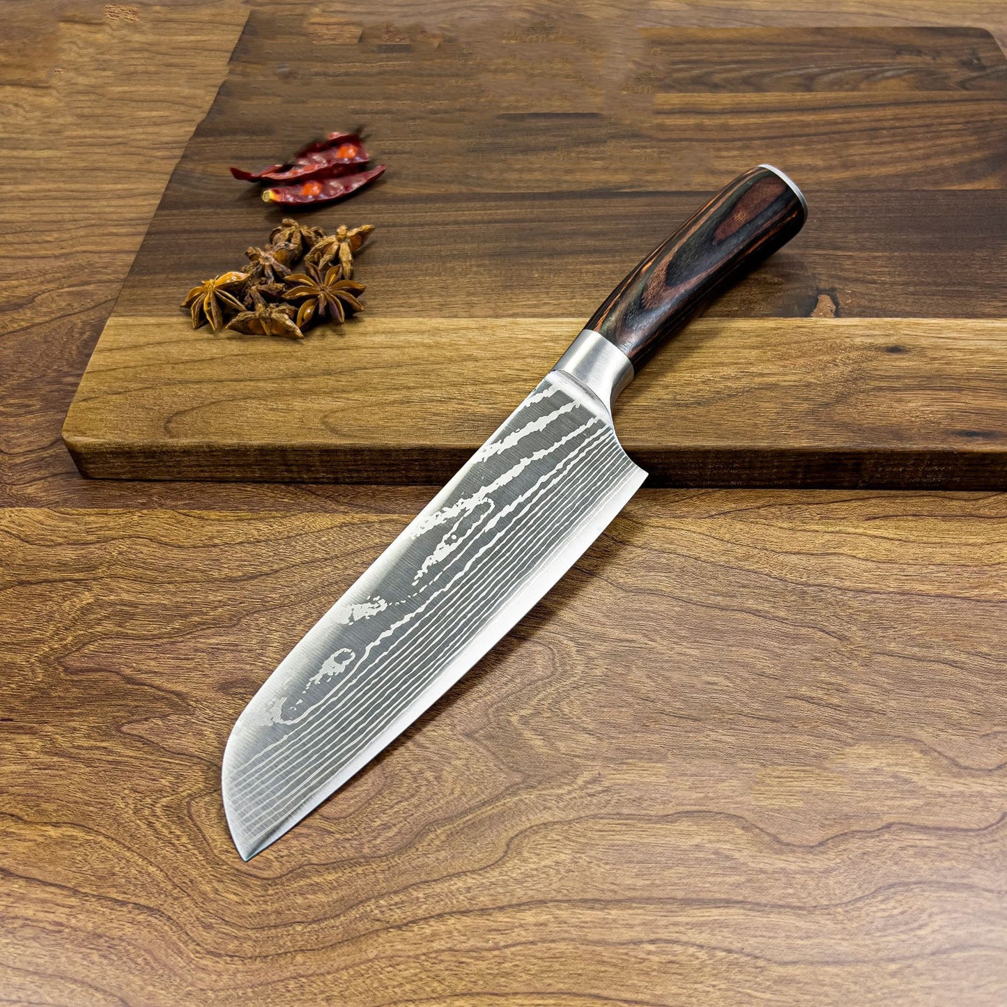 KD Damascus Pattern Japanese Kitchen Knife