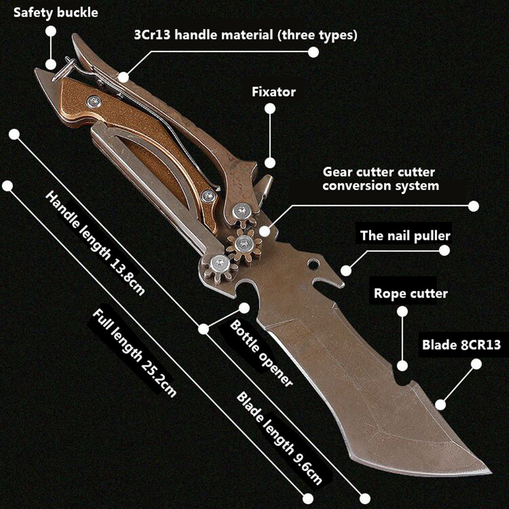 KD Mechanical Hunting Knife Vehicle Camping Knife Tools