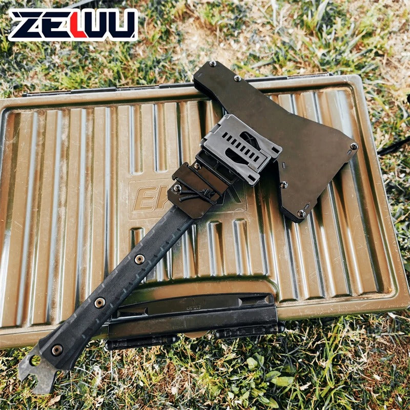 KD Camping Axe Outdoor Multi Function Hiking Logging Axe Survival Tools