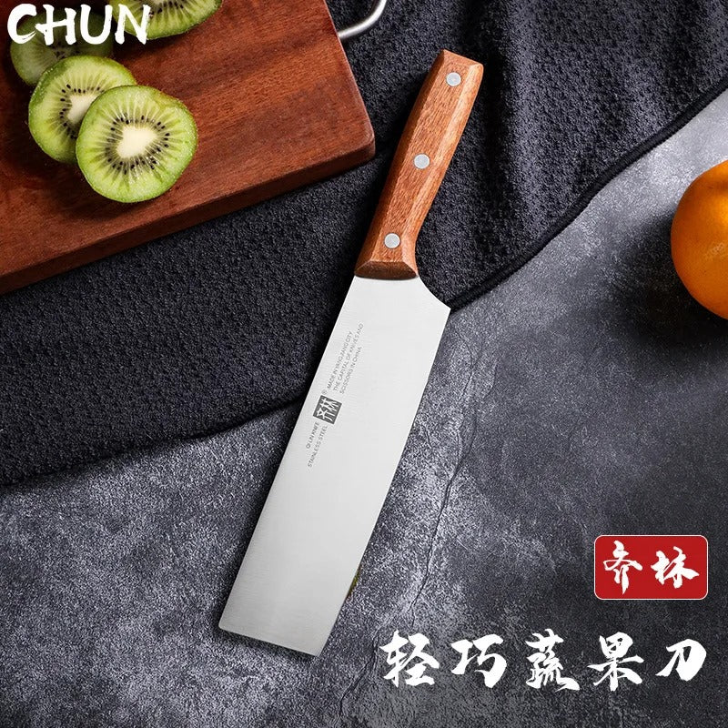 KD 7 Inch Nakiri Kitchen Knife 40Cr13mov Stainless Steel Chef Slicing Knife