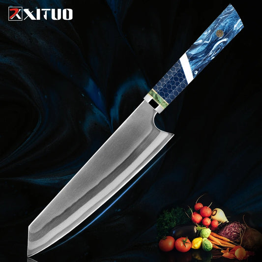 KD Chef Knife 7 Layers 440C Steel Kiritsuke Knife Forging Steel Japanese Kitchen KnifeKD Chef Knife 7 Layers 440C Steel Kiritsuke Knife Forging Steel Japanese Kitchen Knife