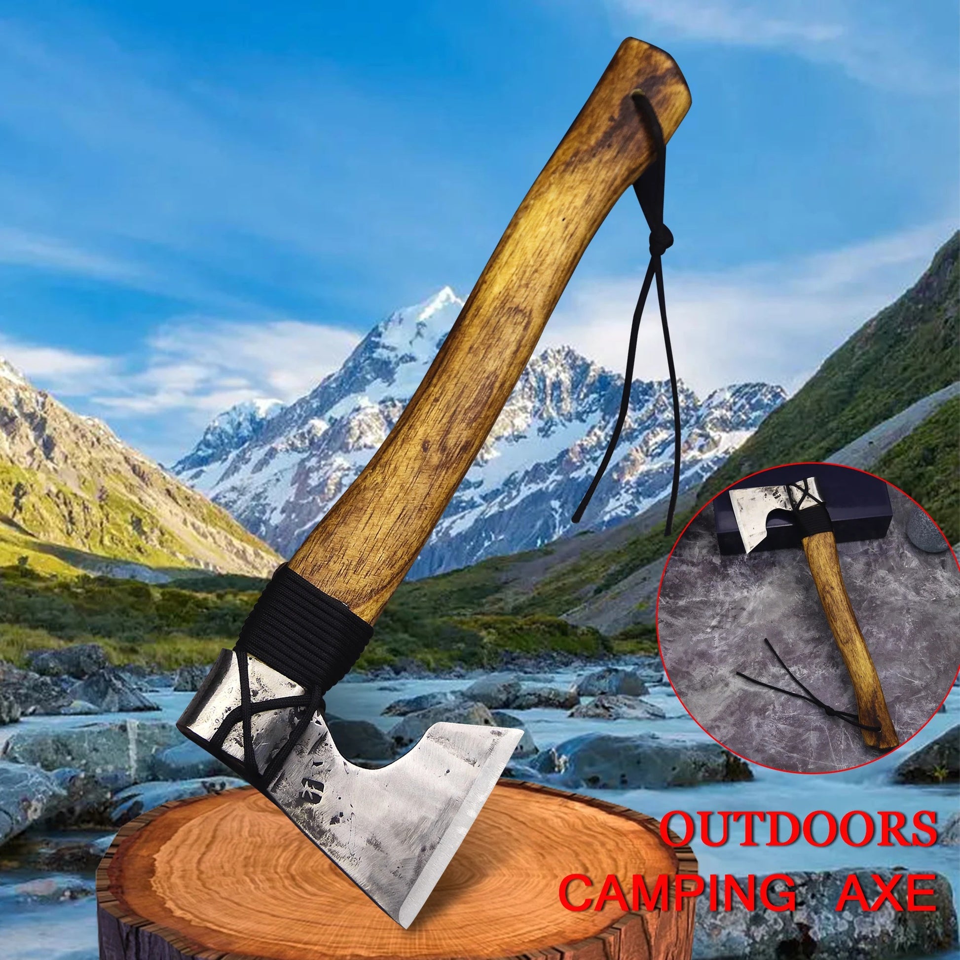 KD Outdoor Camping Hand Axe Wood Chopping Tool