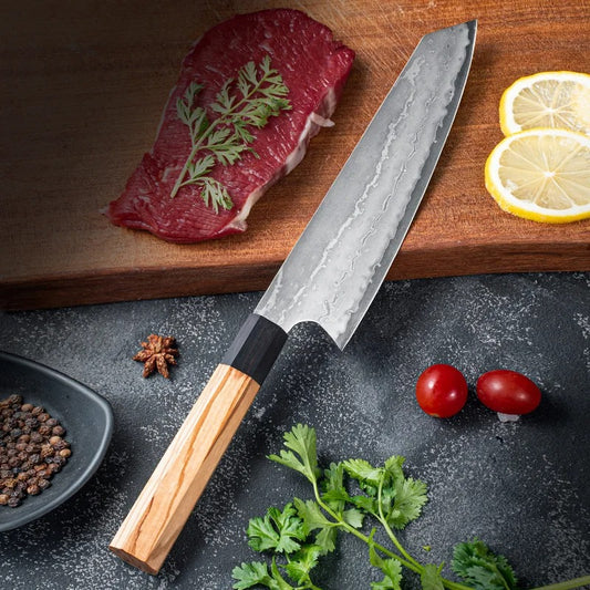 KD 8 Inch Kiritsuke Knife Damascus Steel Chef Knives Wood Handle