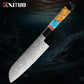 KD Santoku Knife 7 Inch Chopping Knife Damascus Stainless Steel Chef Knife
