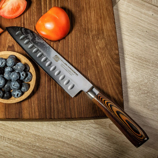 KD Damascus Steel Kitchen Knives Santoku 67 Layers Knife