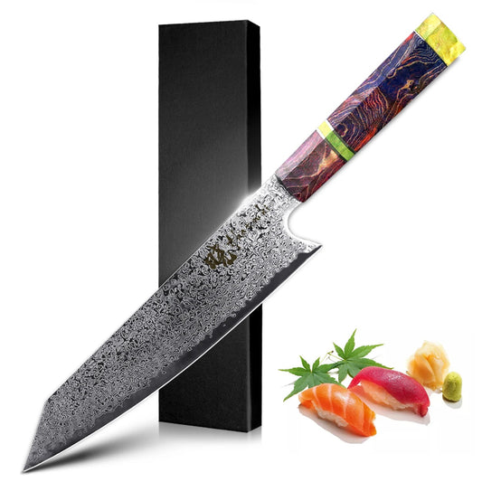 KD Kiritsuke Knife 8 inch Kitchen Knife Japanese Style VG10 67 Layers Damascus Knife