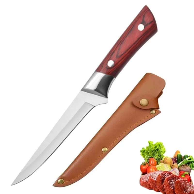 KD Kitchen Boning Knife Stainless Steel Chef Knife with Cover