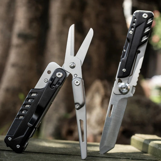 KD Multifunctional Pocket Knife Multi Purpose Scissors Folding Knife Tools 