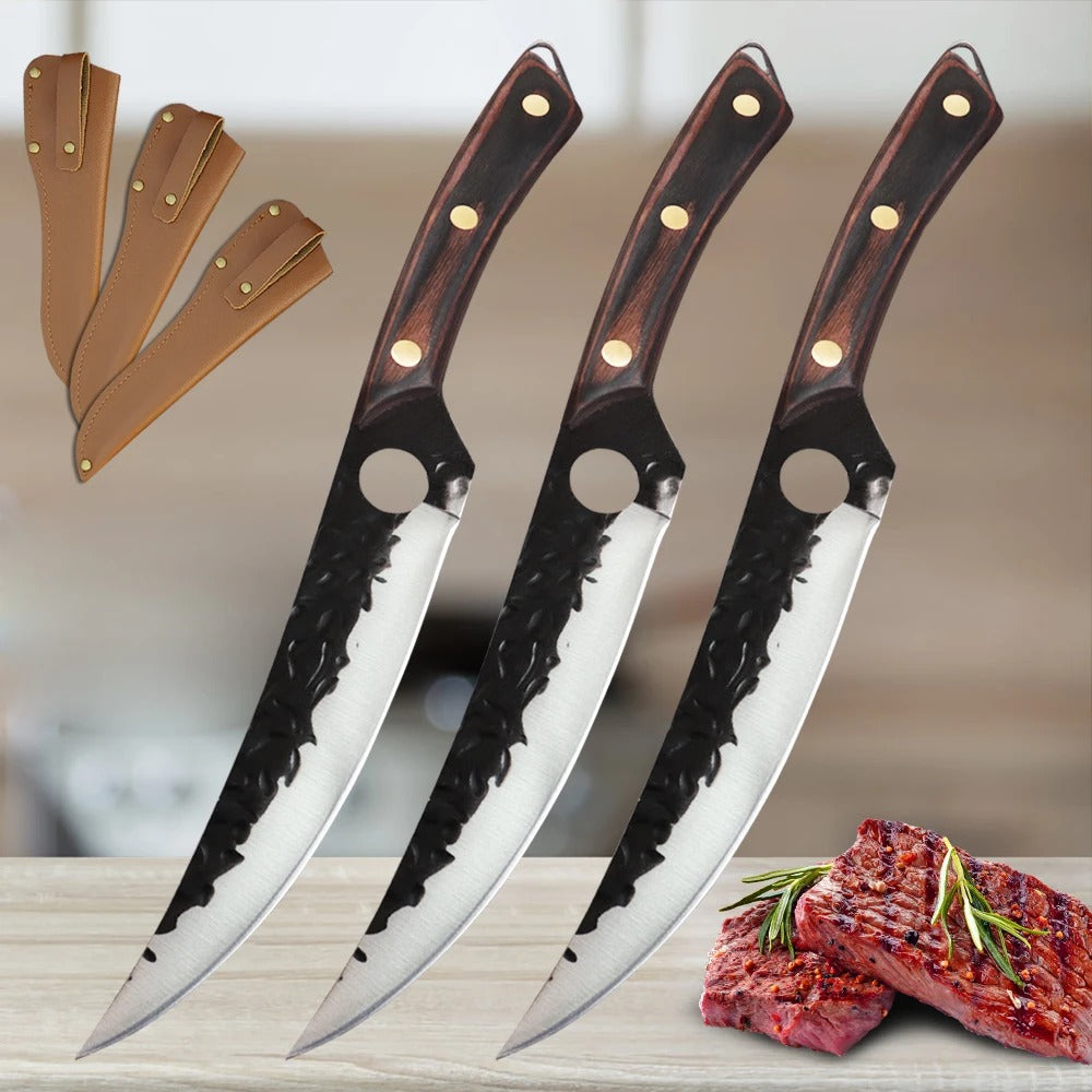 KD Stainless Steel Boning Knife Japanese Fish Knives Handmade Meat Cleaver Knife