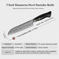 KD 7 Inch Damascus Steel Santoku Knife Japanese Kitchen Knives