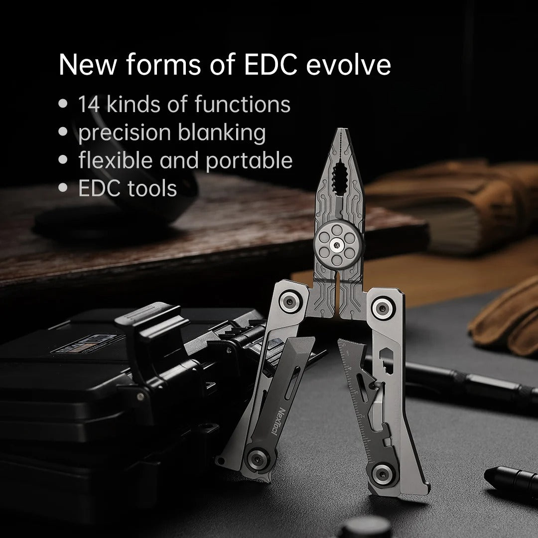 KD 14 In 1 Silver Blade EDC Tool Portable Multi-function Pliers Multi Tool Screwdriver