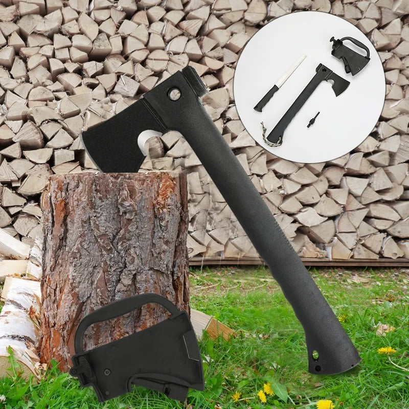 KD Multifunctional Outdoor Axe Knife Rescue Whistle Mountain Firewood Cutting Axe