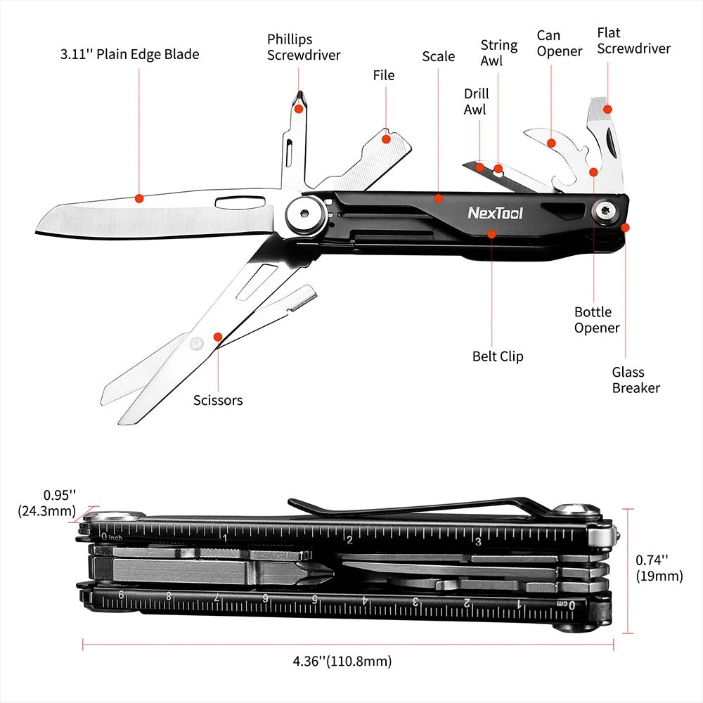 KD Multi-tool Folding Knife Outdoor Pocket Knife Survival Kit
