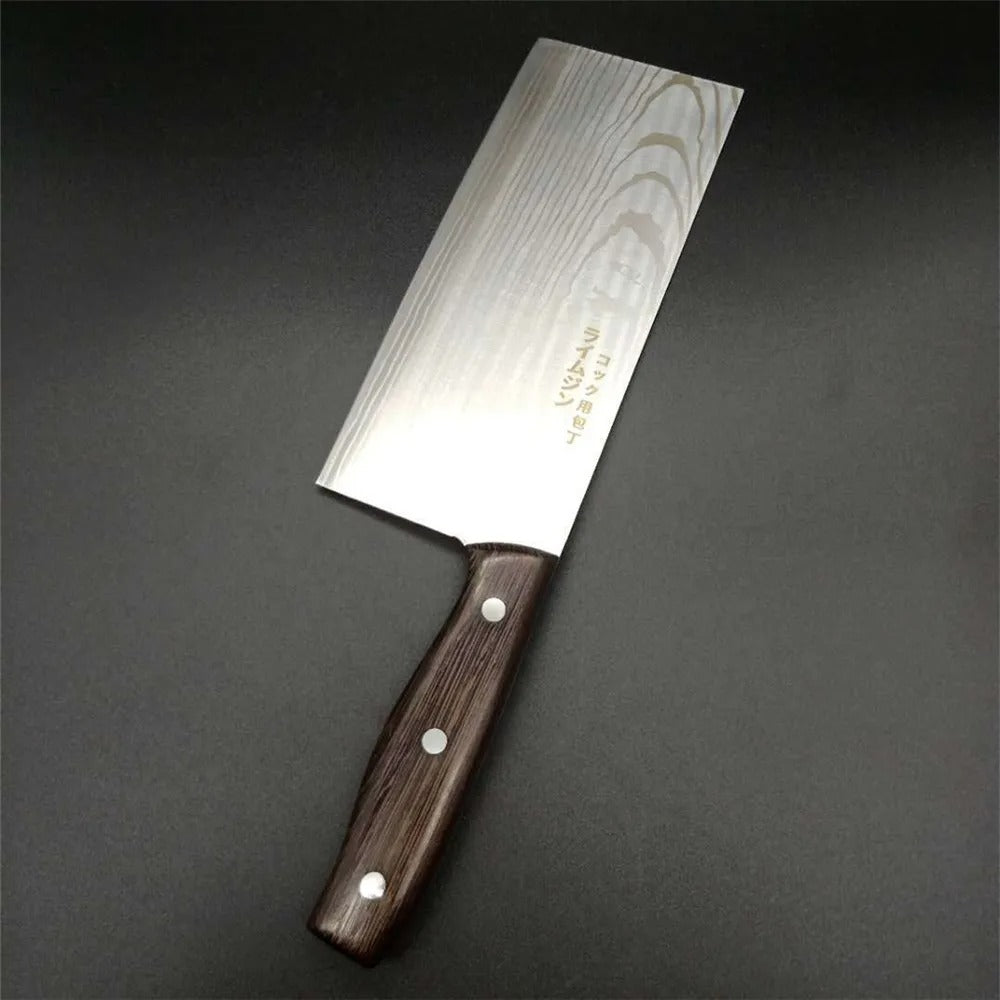 KD Japanese Stainless Steel Knife Damascus Pattern Chef's Kitchen Knife Gift Box