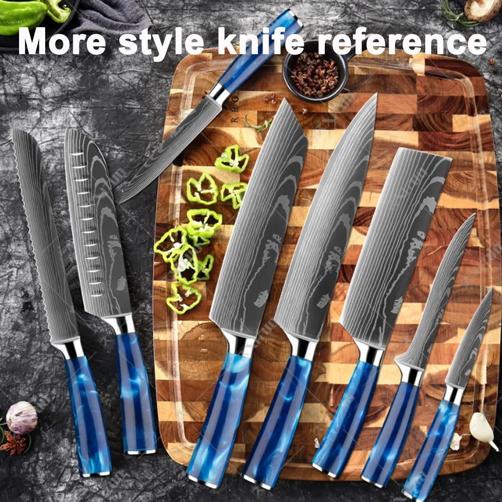 KD 3.5" Inch Paring Knife Japanese Damascus Pattern Resin Handle Fruit Knife