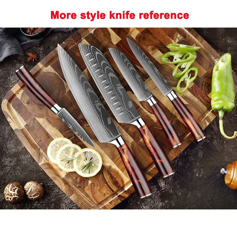 KD 3.5" Inch Paring Knife Professional Laser Damascus Kitchen Knife Resin Handle