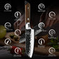 KD 5 Inch Santoku Knife High Carbon Stainless Steel Blade Japanese Chef Kitchen Knife