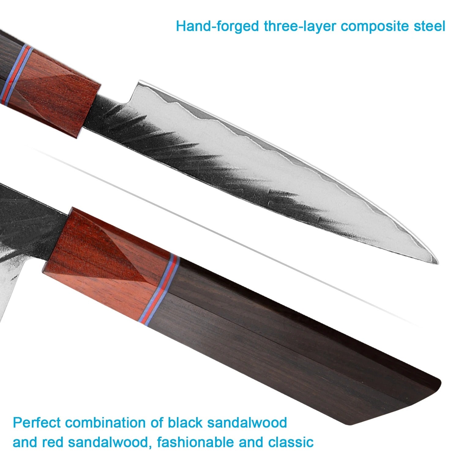KD 5 Inch 3-layer Composite Steel Utility Kitchen Knife