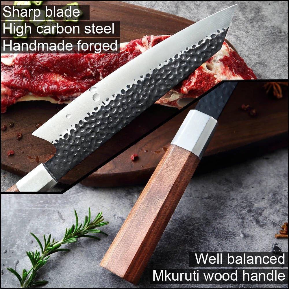 KD Chef Knife High Carbon Stainless Steel Handmade  Sharp Kiritsuke Nakiri Knife