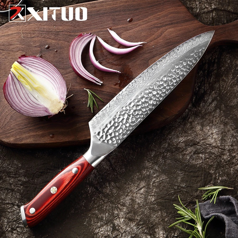 KD 8 inch 67 layer Japanese Damascus steel chef knife kitchen cooking knife