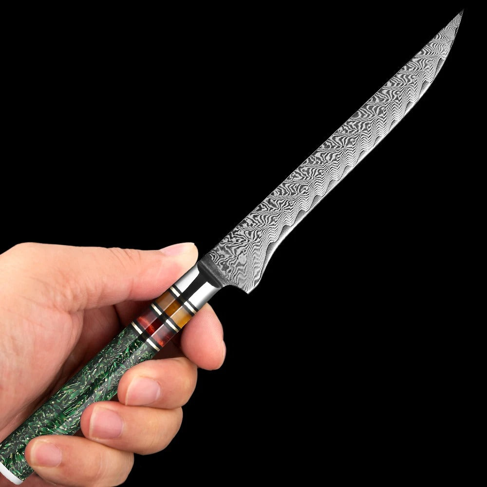 KD 6 Inch Boning Knife 67 Layer Damascus Steel Kitchen Chef Deboning Knives