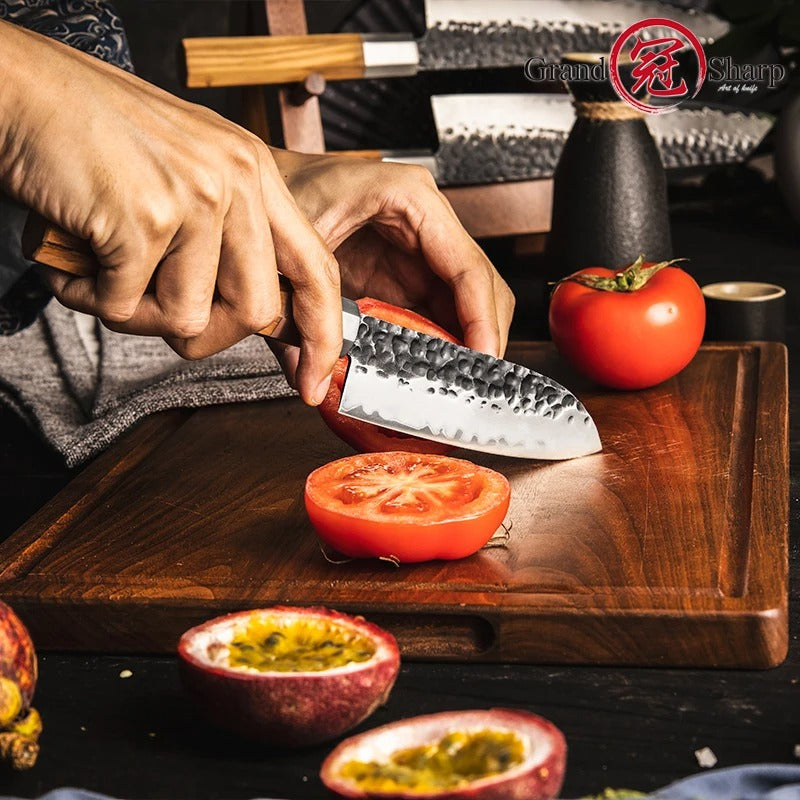 KD Chef Knife Japanese Santoku Knife 3 Layers Steel Kitchen Cooking Tools
