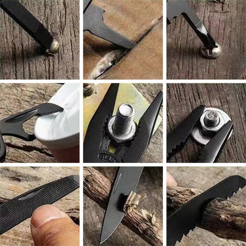 KD Stainless Steel Multi Tools Pliers Pocket Knife Survival Tools