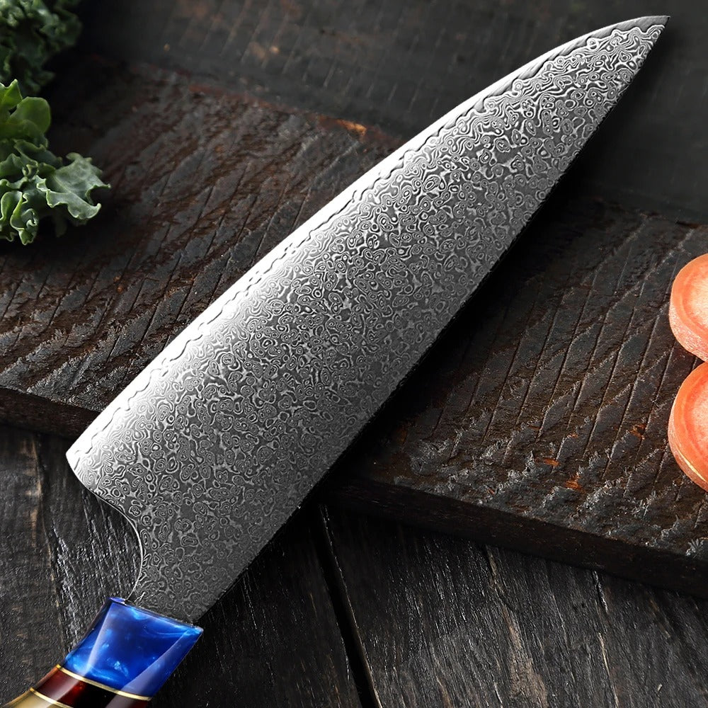 KD 8" Chef Kitchen Knife 67 Layer Damascus Steel Knife Ergonomic Handle