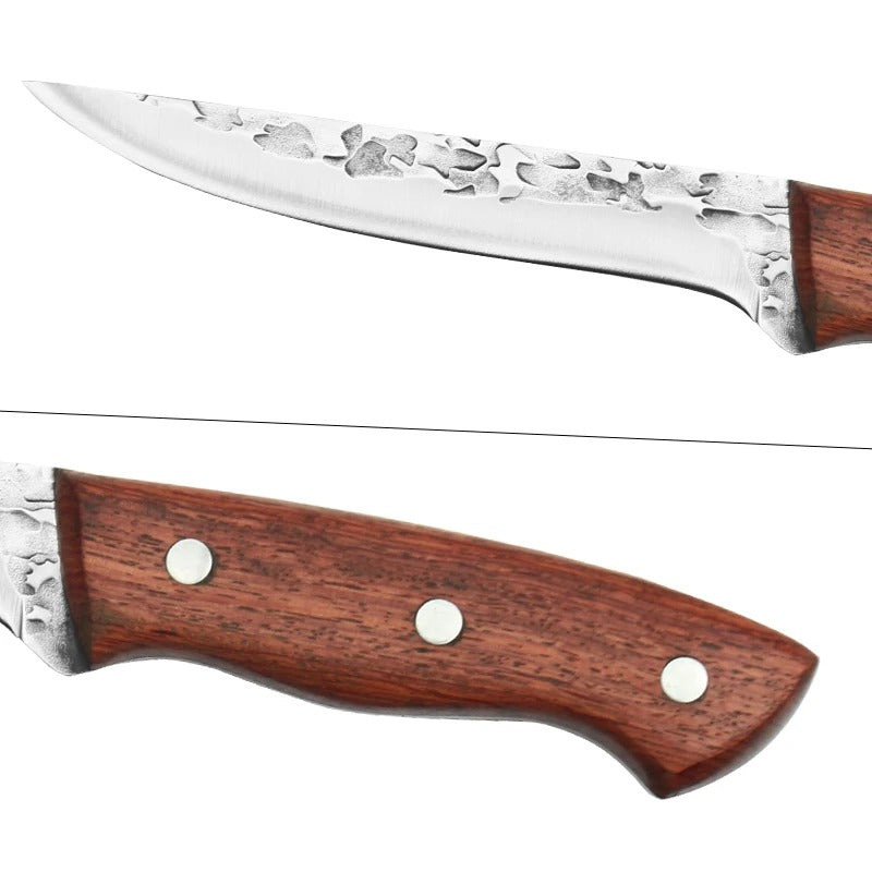 KD Boning Knife Handmade Forged High Carbon Clad Steel Kitchen Knife