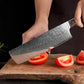 KD 7" Nakiri Knife Damascus VG10 67-layer Stainless Steel Pro Kitchen Knives