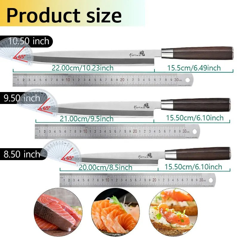 KD 8.5 Inch Sushi Sashimi Knife 7CR17 440C High Carbon Kitchen Knife