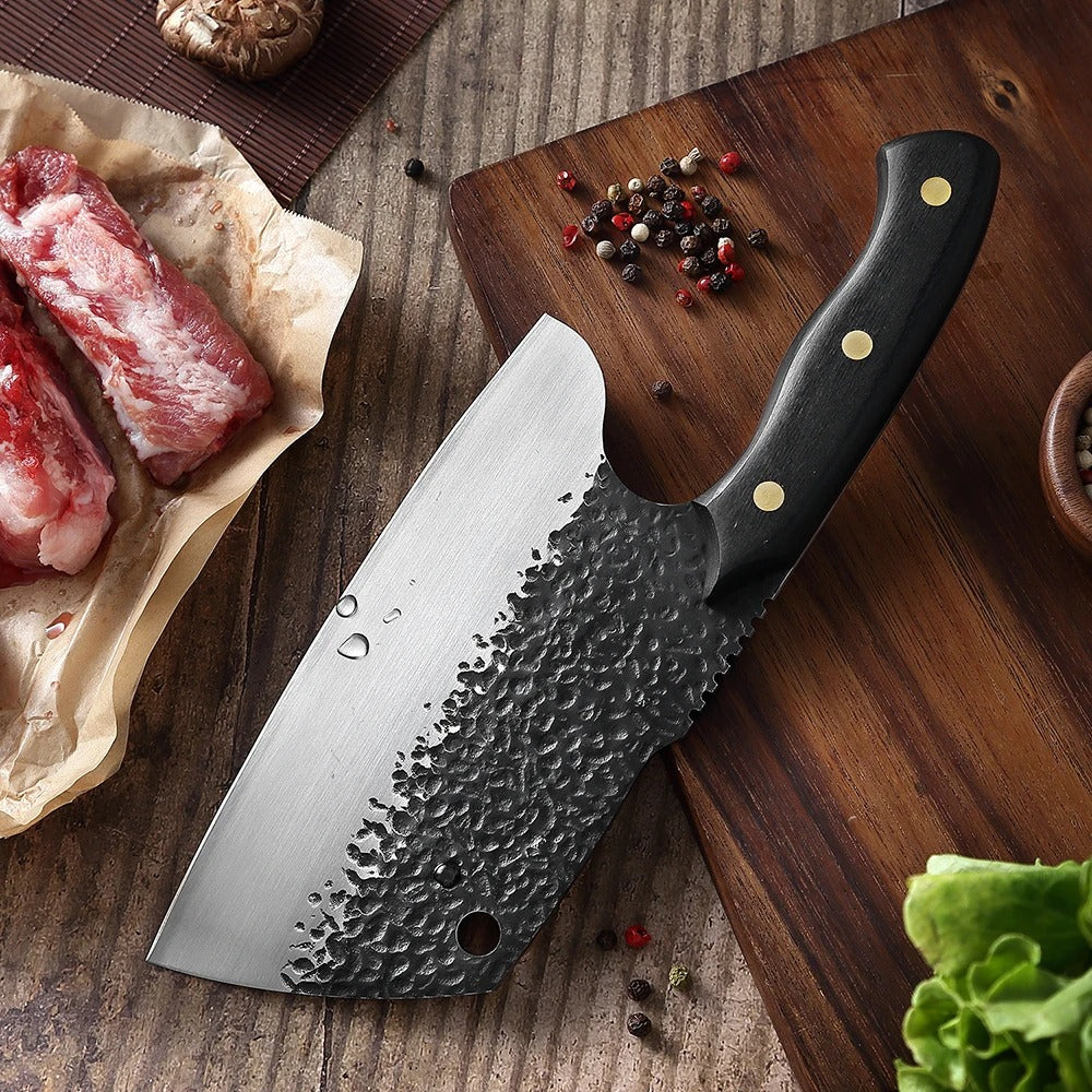 KD Handmade Forged Butcher Knife Sharp Kitchen Chef Knife Meat Slicing Knife