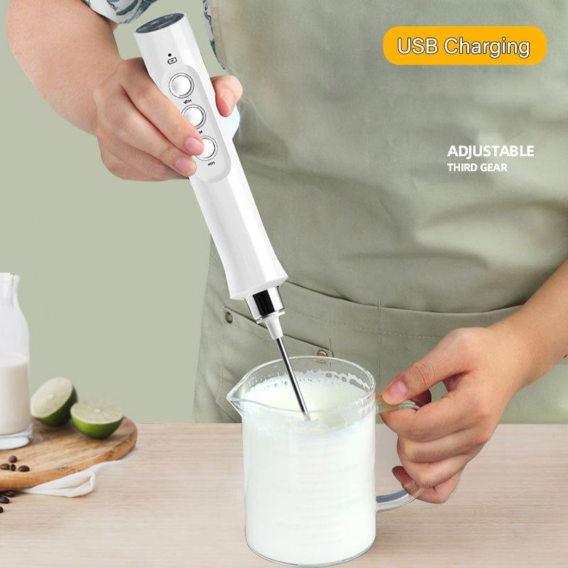 3 In 1 Portable Rechargeable Electric Milk Frother Foam Maker