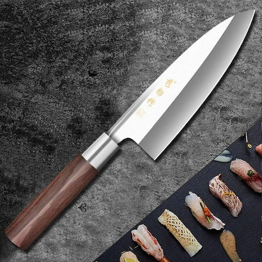 KD German Stainless Steel Sashimi Sashayed Salmon Sushi Knife Fillet Knives