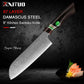 KD Damascus Steel Santoku Knife 7 Inch Chef Kitchen Knife