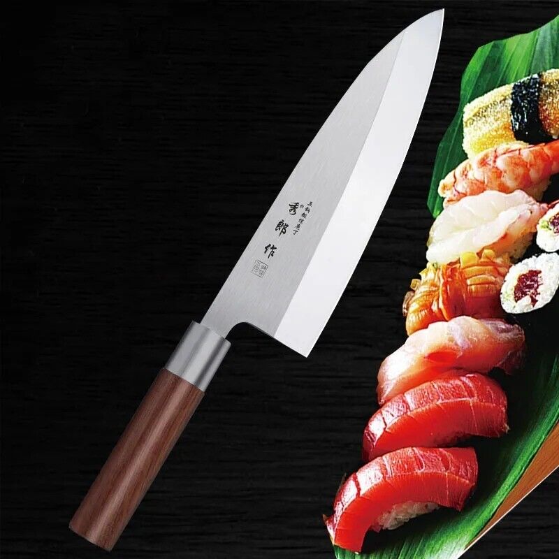 KD German Stainless Steel Sashimi Sashayed Salmon Sushi Knife Fillet Knives