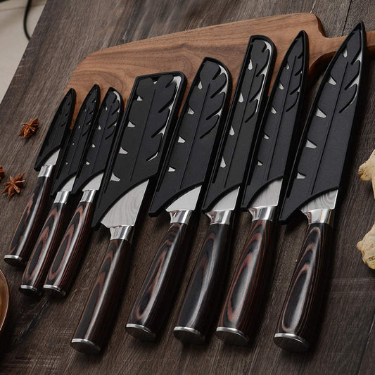 KD Real Damascus Steel Kitchen Chef Knives Set – Knife Depot Co.