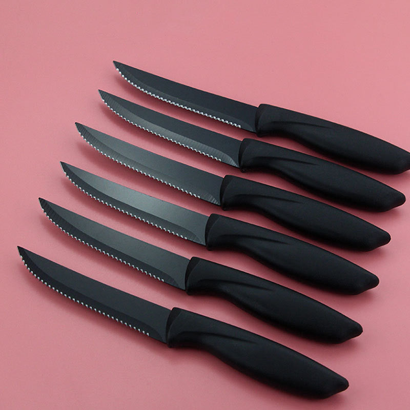 Stainless Steel Knife Set Kitchen Household Slicing Knife Chef's Knife Bread Knife Cheese Knife Scissors Pizza Knife Steak Knife